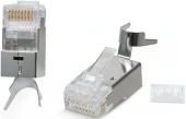 Коннектор Cabeus (8P8C-SH-C6) кат.6 RJ45 серебристый
