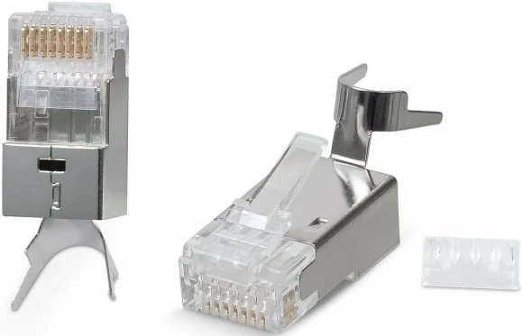Коннектор Cabeus (8P8C-SH-C6) кат.6 RJ45 серебристый