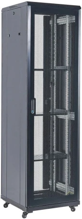 Шкаф серверный Rexant (04-4268-232) напольный 42U 600x800мм пер.дв.перфор. задн.дв.перфор. черный 230град. 2055мм металл