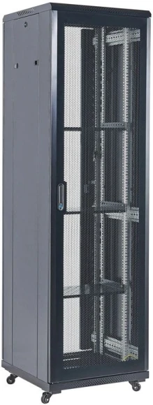 Шкаф серверный Rexant (04-4268-232) напольный 42U 600x800мм пер.дв.перфор. задн.дв.перфор. черный 230град. 2055мм металл