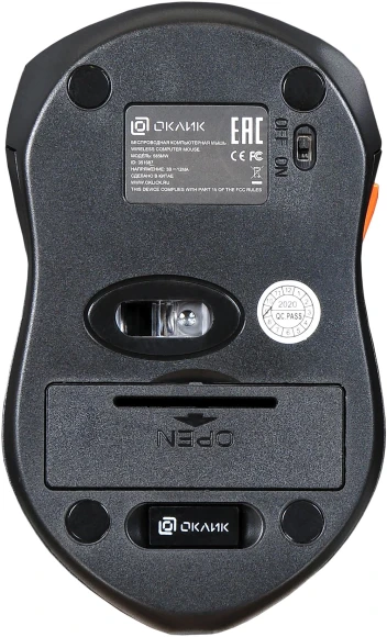 Мышь Оклик 585MW черный оптическая 1600dpi беспров. USB для ноутбука 6but (351687)
