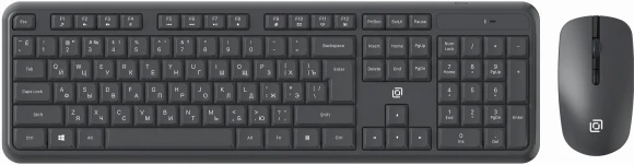 Клавиатура + мышь Оклик S277W клав:черный мышь:черный USB беспроводная Multimedia (2066172)