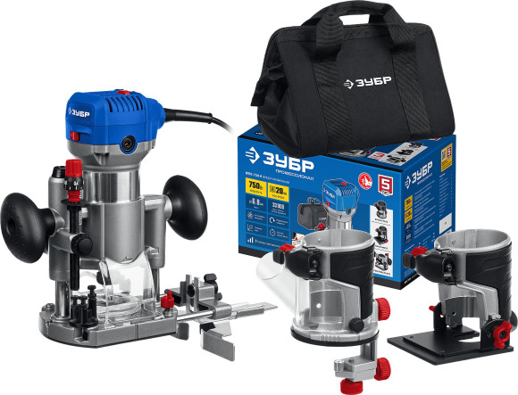 Фрезер Зубр ФПК-750Н 750Вт 33000об/мин макс.ход:30мм Фрезер Зубр ФПК-750Н 750Вт 33000об/мин макс.ход:30мм