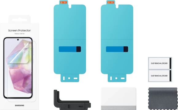 Защитная пленка для экрана Samsung прозрачный для Samsung Galaxy A35 прозрачная 2шт. (EF-UA356CTEGRU) Защитная пленка для экрана Samsung прозрачный для Samsung Galaxy A35 прозрачная 2шт. (EF-UA356CTEGRU)