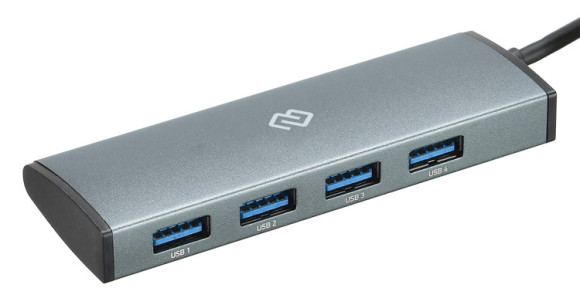 Разветвитель USB-C Digma HUB-4U3.0-UC-G 4порт. серый Разветвитель USB-C Digma HUB-4U3.0-UC-G 4порт. серый