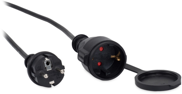 Удлинитель силовой Starwind ST-PS1.20/FRB-16 3x1.0кв.мм 1розет. 20м КГ 16A без катушки черный