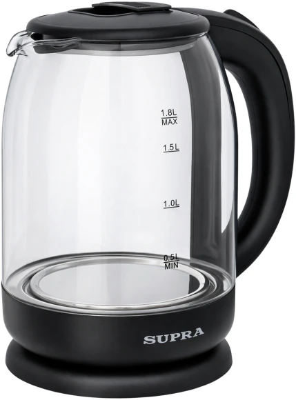 Чайник электрический Supra KES-1859G 1.8л. 1800Вт черный корпус: стекло/пластик Чайник электрический Supra KES-1859G 1.8л. 1800Вт черный корпус: стекло/пластик