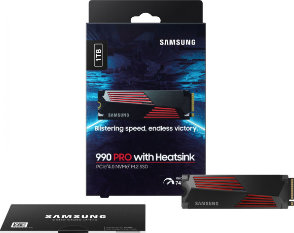 Накопитель SSD Samsung PCIe 4.0 x4 1TB MZ-V9P1T0CW 990 Pro M.2 2280