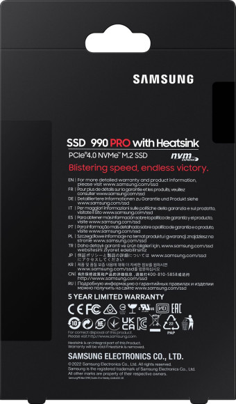 Накопитель SSD Samsung PCIe 4.0 x4 1TB MZ-V9P1T0CW 990 Pro M.2 2280
