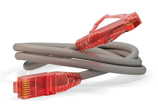 Патч-корд Hyperline PC-LPM-UTP-RJ45-RJ45-C5E-1M-LSZH-GY UTP RJ-45 вил.-вилка RJ-45 кат.5E 1м серый LSZH 24AWG