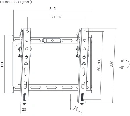 Кронштейн для телевизора Ultramounts UM847 черный 13"-43" макс.45кг настенный наклон Кронштейн для телевизора Ultramounts UM847 черный 13"-43" макс.45кг настенный наклон
