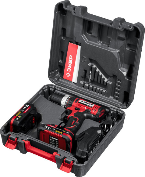 Дрель-шуруповерт Зубр ДШЛ-145-22 аккум. патрон:быстрозажимной (кейс в комплекте)