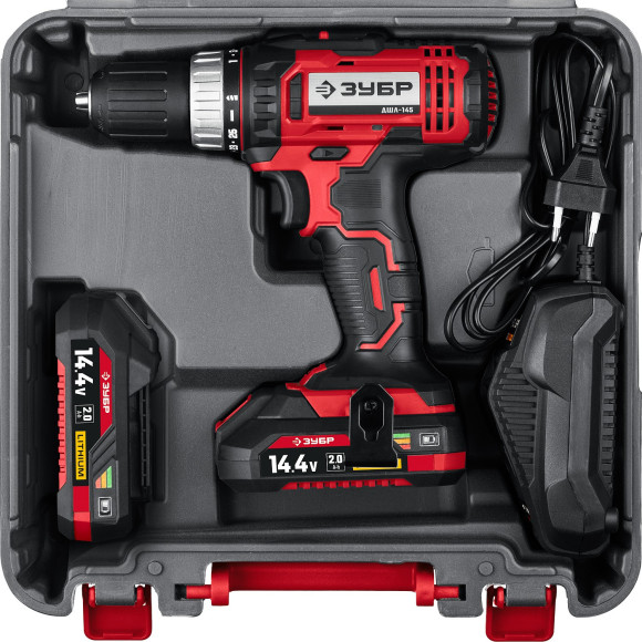 Дрель-шуруповерт Зубр ДШЛ-145-22 аккум. патрон:быстрозажимной (кейс в комплекте)