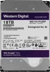 Жесткий диск WD SATA-III 18TB WD181PURP Surveillance Purple Pro (7200rpm) 512Mb 3.5" Жесткий диск WD SATA-III 18TB WD181PURP Surveillance Purple Pro (7200rpm) 512Mb 3.5"