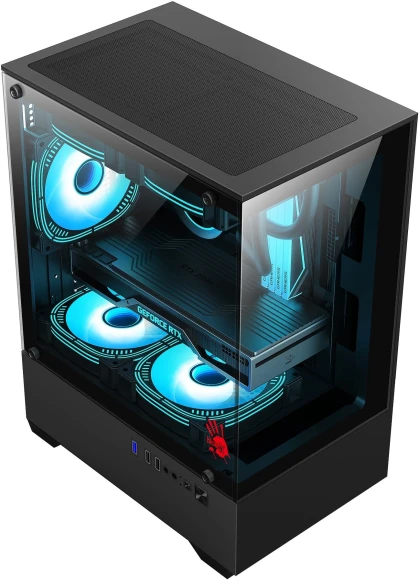 Корпус Bloody CC-125 черный без БП mATX 5x120mm 2xUSB2.0 1xUSB3.0 audio bott PSU Корпус Bloody CC-125 черный без БП mATX 5x120mm 2xUSB2.0 1xUSB3.0 audio bott PSU