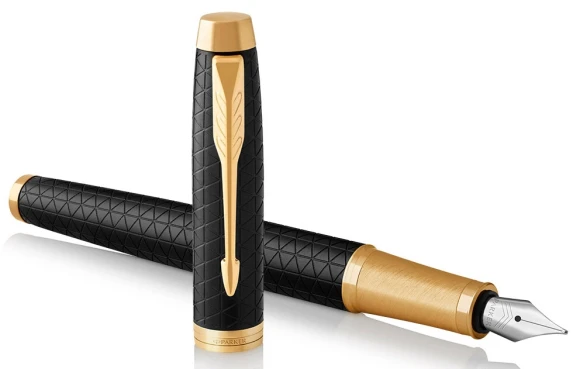 Ручка перьев. Parker IM Premium F323 (1931646) Black GT F сталь нержавеющая подар.кор.