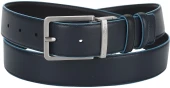 Ремень мужской Piquadro Blue Square CU2619B2/NBLU2 127х3.5см черный/темно-синий натур.кожа Ремень мужской Piquadro Blue Square CU2619B2/NBLU2 127х3.5см черный/темно-синий натур.кожа