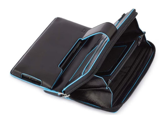 Кошелек женский Piquadro Blue Square PD1354B2R/N черный натур.кожа Кошелек женский Piquadro Blue Square PD1354B2R/N черный натур.кожа