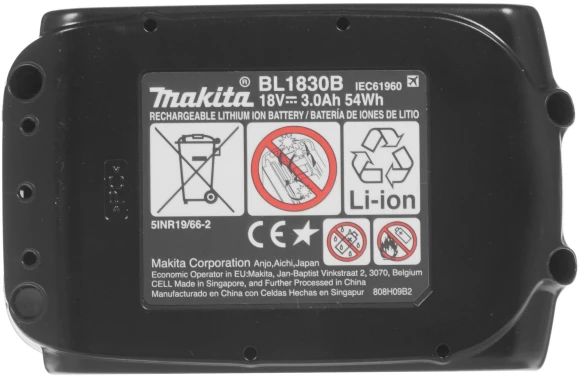 Батарея аккумуляторная Makita BL1830B LXT 18В 3Ач Li-Ion (З/У в компл.) (191A25-2) Батарея аккумуляторная Makita BL1830B LXT 18В 3Ач Li-Ion (З/У в компл.) (191A25-2)