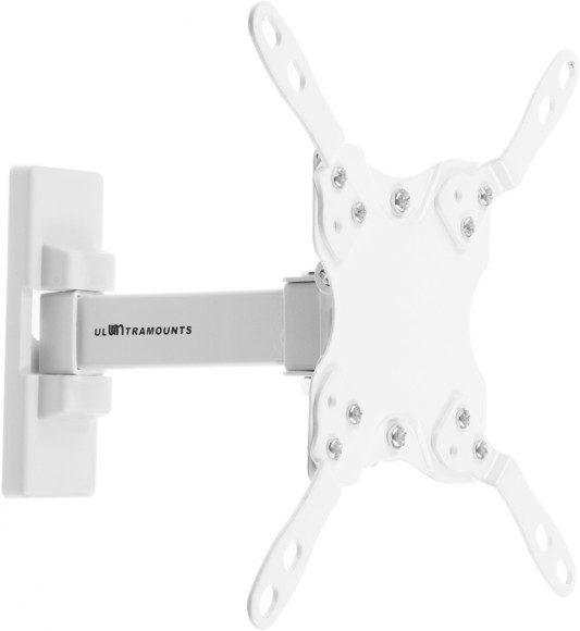 Кронштейн для телевизора Ultramounts UM864W белый 13"-42" макс.20кг настенный поворотно-выдвижной и наклонный