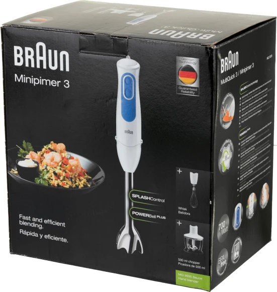 Блендер погружной Braun MQ3035 SAUCE 700Вт белый/синий