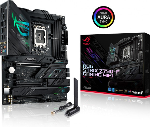 Материнская плата Asus ROG STRIX Z790-F GAMING WIFI Soc-1700 Intel Z790 4xDDR5 ATX AC`97 8ch(7.1) 2.5Gg RAID+HDMI+DP Материнская плата Asus ROG STRIX Z790-F GAMING WIFI Soc-1700 Intel Z790 4xDDR5 ATX AC`97 8ch(7.1) 2.5Gg RAID+HDMI+DP