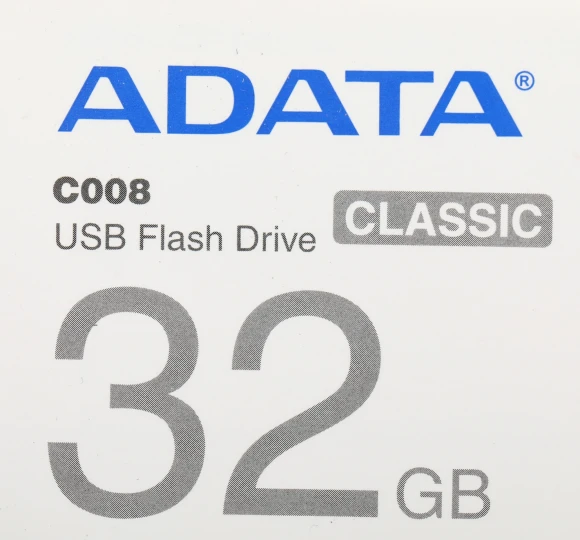Флеш Диск A-Data 32Gb Classic C008 AC008-32G-RWE USB2.0 белый/синий Флеш Диск A-Data 32Gb Classic C008 AC008-32G-RWE USB2.0 белый/синий