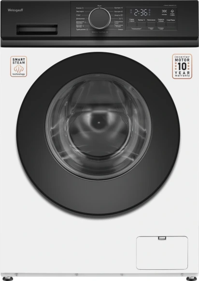 Стиральная машина Weissgauff WM 44127 Inverter Steam класс: A+++ загр.фронтальная макс.:7кг белый инвертор