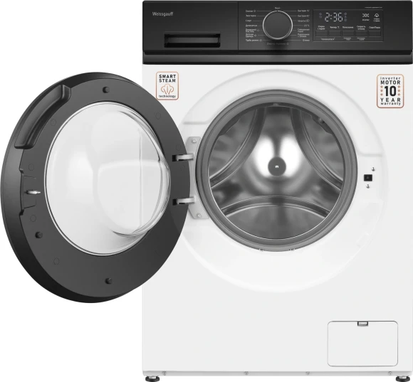 Стиральная машина Weissgauff WM 44127 Inverter Steam класс: A+++ загр.фронтальная макс.:7кг белый инвертор