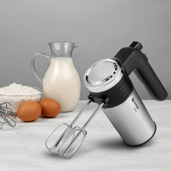 Миксер ручной Vitek VT-1404 700Вт стальной/черный Миксер ручной Vitek VT-1404 700Вт стальной/черный
