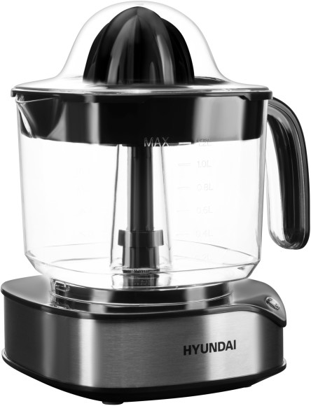 Соковыжималка цитрусовая Hyundai HY-JC4123 30Вт рез.сок.:1200мл. черный/нержавеющая сталь Соковыжималка цитрусовая Hyundai HY-JC4123 30Вт рез.сок.:1200мл. черный/нержавеющая сталь