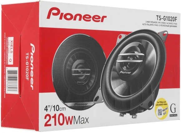 Колонки автомобильные Pioneer TS-G1020F 210Вт 87дБ 4Ом 10см (4дюйм) (ком.:2кол.) коаксиальные двухполосные