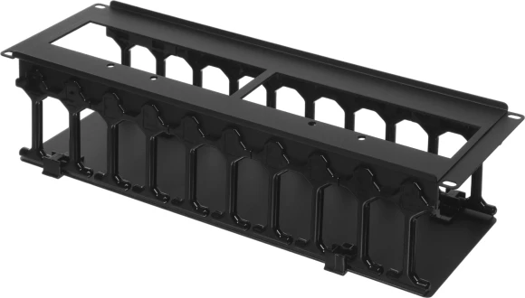Кабельный органайзер горизонтальный ЦМО ГКО-П-3-9005 пальцы 3U шир.:19" глуб.:116мм