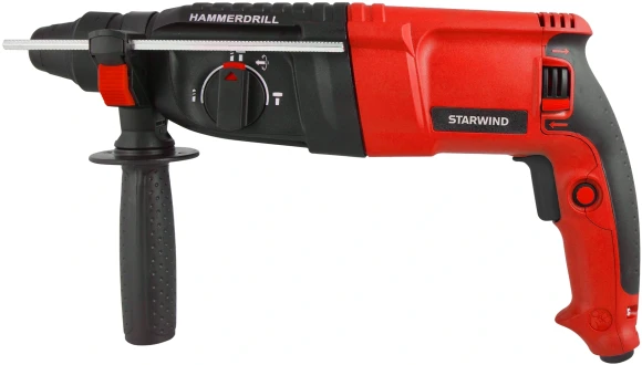 Перфоратор Starwind RH26-900S0 патрон:SDS-plus уд.:3.2Дж 900Вт (кейс в комплекте)