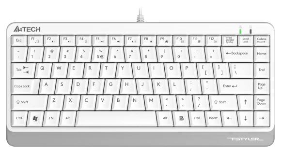 Клавиатура A4Tech Fstyler FKS11 белый/серый USB (FKS11 WHITE)