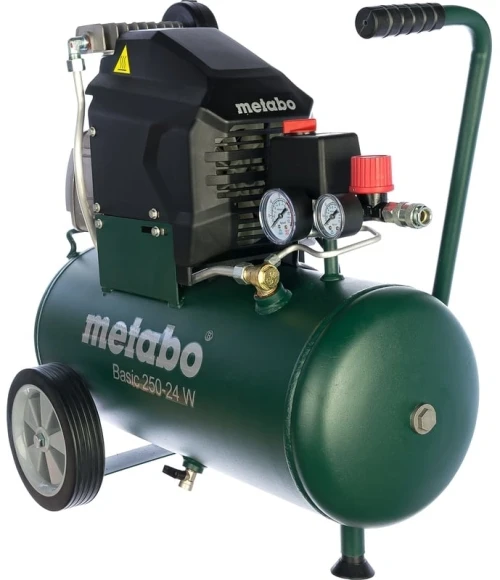 Компрессор поршневой Metabo Basic 250-24 W масляный 200л/мин 24л 1500Вт зеленый