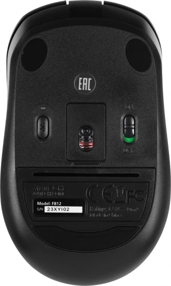 Мышь A4Tech Fstyler FB12 черный оптическая 1200dpi беспров. BT/Radio USB 3but (FB12 BLACK) Мышь A4Tech Fstyler FB12 черный оптическая 1200dpi беспров. BT/Radio USB 3but (FB12 BLACK)