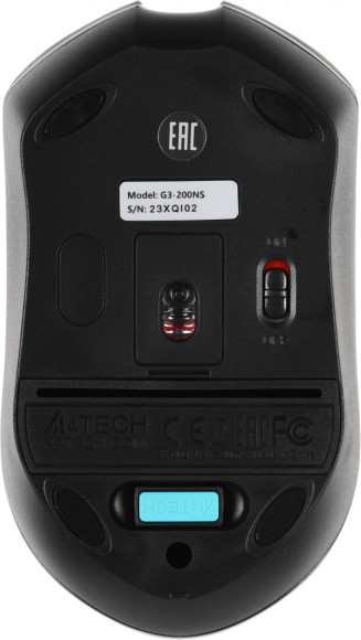 Мышь A4Tech V-Track G3-200NS черный оптическая 1200dpi беспров. USB 3but Мышь A4Tech V-Track G3-200NS черный оптическая 1200dpi беспров. USB 3but