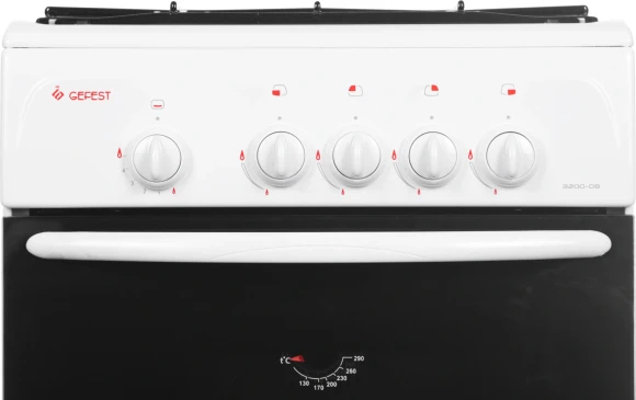 Плита Газовая Gefest ПГ 3200-08 К35 белый (без крышки) реш.сталь Плита Газовая Gefest ПГ 3200-08 К35 белый (без крышки) реш.сталь