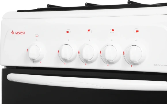 Плита Газовая Gefest ПГ 3200-08 К35 белый (без крышки) реш.сталь Плита Газовая Gefest ПГ 3200-08 К35 белый (без крышки) реш.сталь