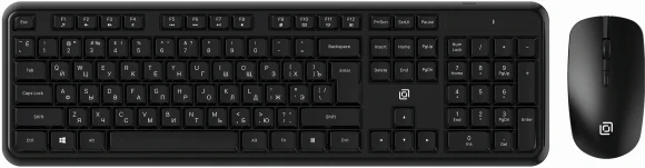 Клавиатура + мышь Оклик S260W клав:черный мышь:черный USB беспроводная Multimedia (2066170)