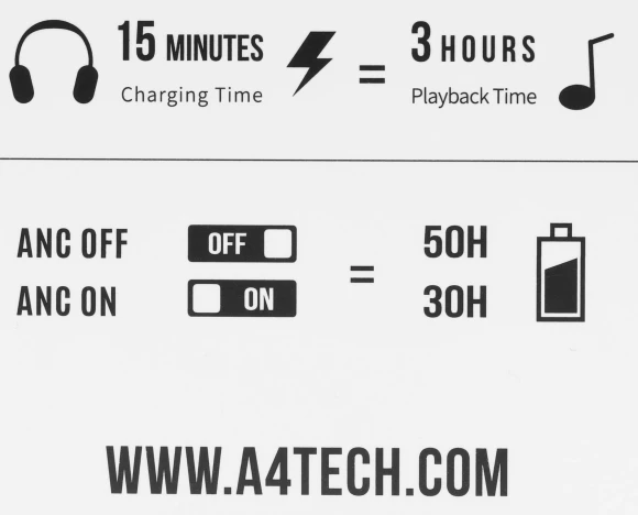 Наушники мониторные A4Tech Fstyler BH350C черный беспроводные bluetooth оголовье (BH350C BLACK)