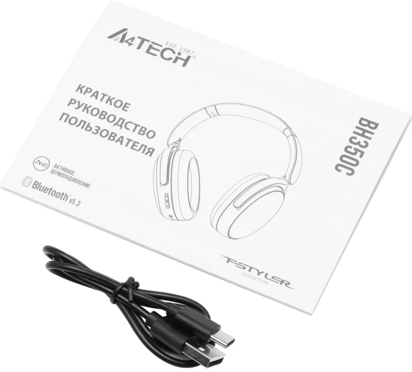 Наушники мониторные A4Tech Fstyler BH350C черный беспроводные bluetooth оголовье (BH350C BLACK)