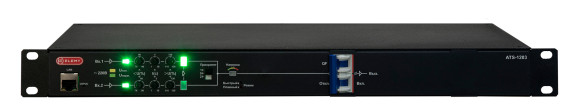 АВР Elemy ATS-1203/16/S/E/DO 1U 19" ввод:2xС20 выход:1xC19-6xС1316A черный