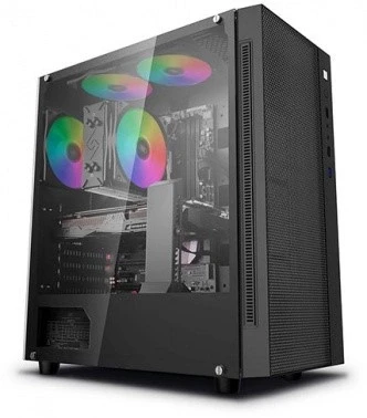 ПК IRU Game 520B5G TWR Ryzen 5 5600 (3.5) 16Gb SSD512Gb RX 6600 8Gb FreeDOS GbitEth 650W черный (RUS) (2061477)
