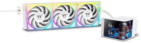 Система водяного охлаждения Thermaltake MAGCurve 360 Ultra Snow ARGB Soc-AM5/AM4/1200/1700/1851 белый 4-pin 32.8-35.1dB Al LCD Ret (CL-W454- PL12SW-A) Система водяного охлаждения Thermaltake MAGCurve 360 Ultra Snow ARGB Soc-AM5/AM4/1200/1700/1851 белый 4-pin 32.8-35.1dB Al LCD Ret (CL-W454- PL12SW-A)
