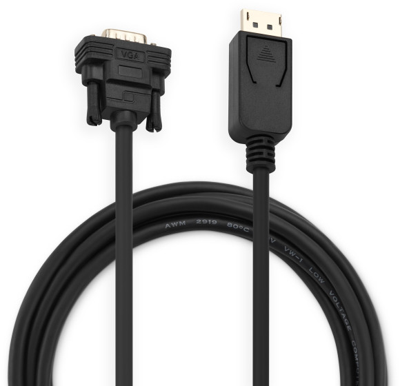 Кабель аудио-видео Buro 1.1v DisplayPort (m)/VGA (m) 3м. позолоч.конт. черный (BHP DPP_VGA-3) Кабель аудио-видео Buro 1.1v DisplayPort (m)/VGA (m) 3м. позолоч.конт. черный (BHP DPP_VGA-3)