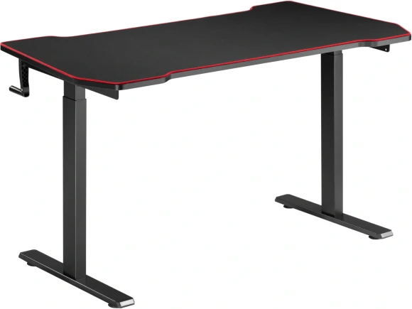 Стол для компьютера Cactus CS-MDL-BK механический столешница МДФ черный красный каркас черный 140x67x72см