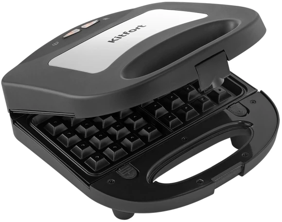Вафельница Kitfort КТ-1660 700Вт черный/серебристый Вафельница Kitfort КТ-1660 700Вт черный/серебристый