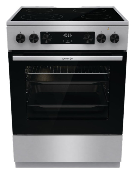 Плита Электрическая Gorenje GECS6C70XC нержавеющая сталь стеклокерамика (без крышки)